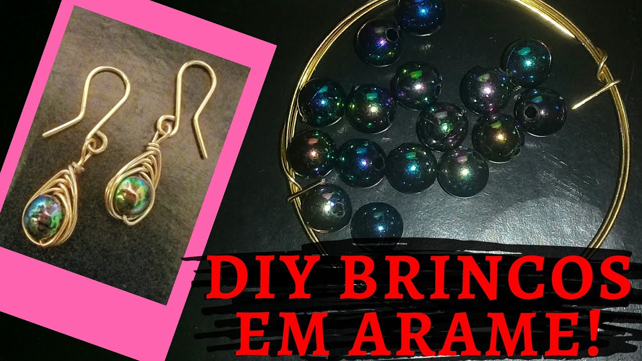 brincos em arame, aprenda