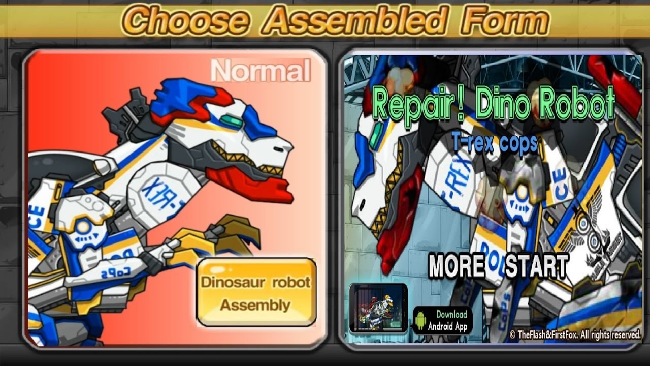 T-rex Cops - Dino Robo and Repair Dino Robot-T-rex cops Full Game 1080p