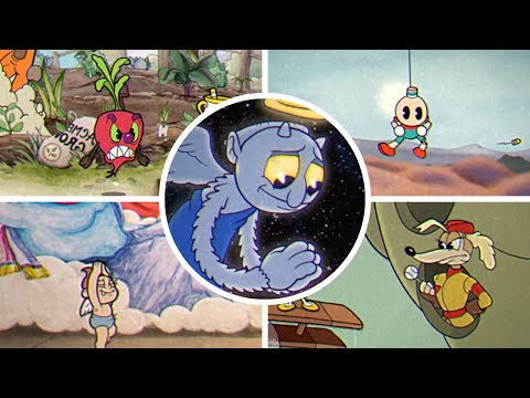 Cuphead - All Secret Boss Phases + Devil and Angel Boss Fight