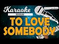 Karaoke to love somebody  bee gees  music by lanno mbauth