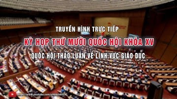 🔴TRỰC TIẾP: QUỐC HỘI THẢO LUẬN VỀ CÁC CHÍNH SÁCH GIÁO DỤC VÀ ĐÀO TẠO (Sáng 20/11/2025)