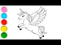 How to draw a flying horse drawing, step by step horse drawing, easy drawing tutorial, Learn Drawing