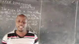 3D, THREE DIMENSIONAL GEOMETRY. ANGLE BETWEEN A PLANE AND A LINE