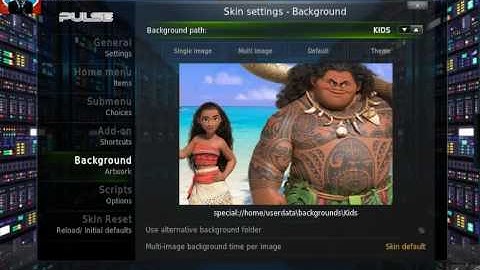 How to add items to Kodi menu in Pulse CCM