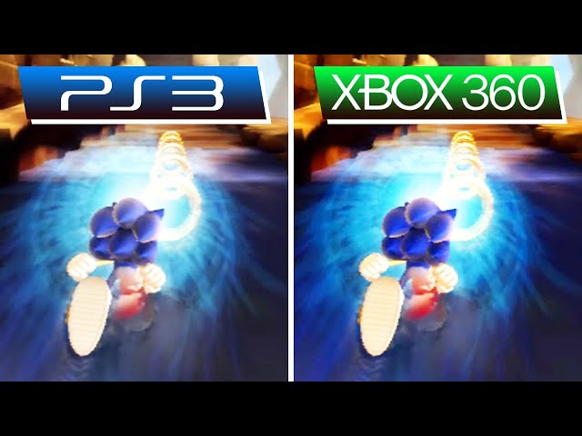 Sonic The Hedgehog 2006 Xbox 360 vs Playstation 3 graphics comparison  (comparação gráfica) 