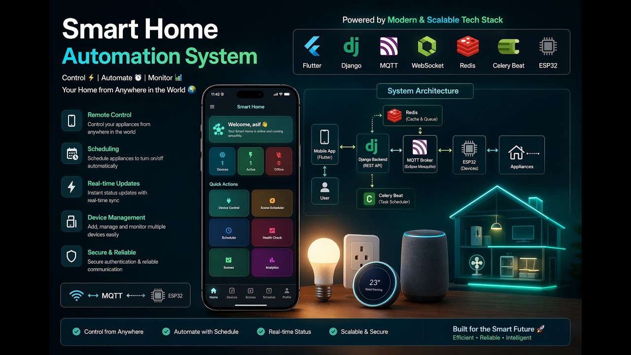 Flutter Redis Production-Ready Home Automation with Flutter, Django, Redis & Celery ...