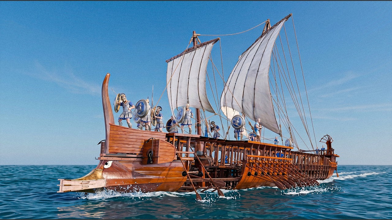 How Ancient Greek Warships Worked: The Engineering of the Trireme Explained in 3D Animation