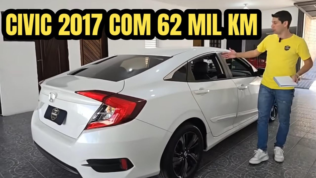 Honda Civic Sport 2017 com 62 mil km À VENDA // Caçador de Carros