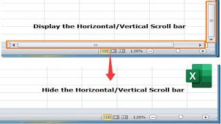 Scroll Bar, Vertical Bar And Horizontal Bar Missing In MS Excel