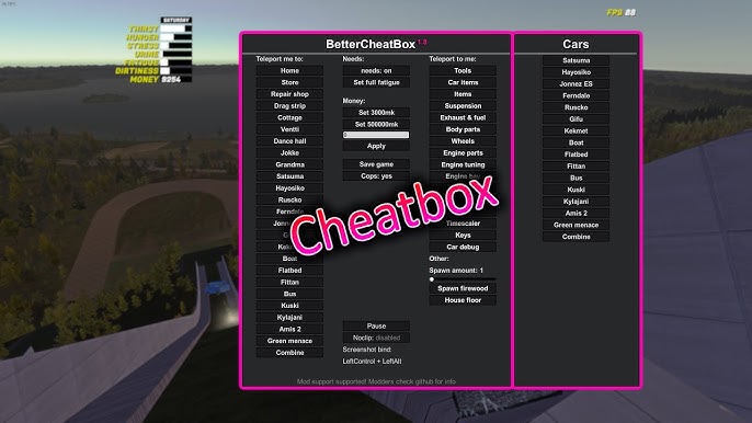 My Summer Car cheat codes