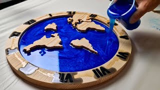 Wall Clock of Epoxy and Wood Made with Genmitsu 4040 Reno