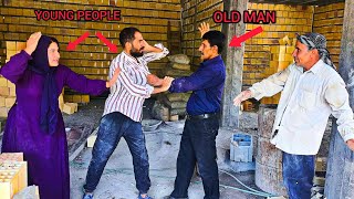 Old man's dangerous threat against a man for the release of the man's first wife
