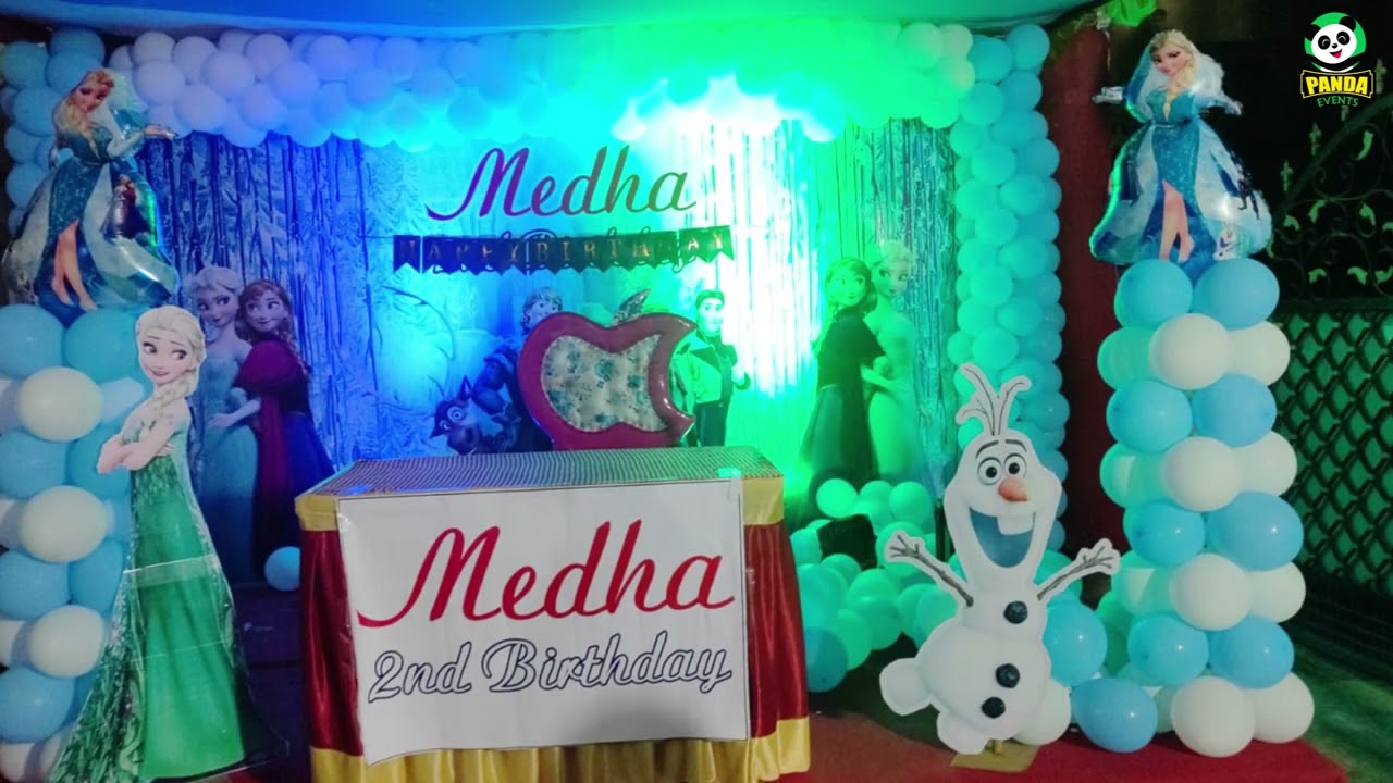 Frozen Elsa Theme Party Decoration Ideas at Home | Panda Event Planner