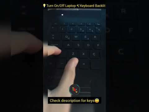 How To Turn On/Off Laptop Keyboard Backlit|Laptop कीबोर्ड की लाइट कैसे चालू करे|#shorts #shortvideo