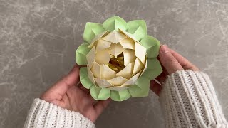 DIY Paper Lotus 🪷 Easy Origami Flower Tutorial