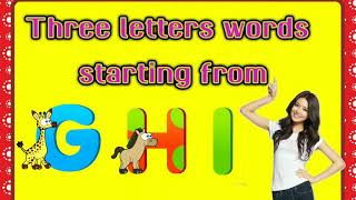 Three letter words starting from G,H,I godavaritambekar