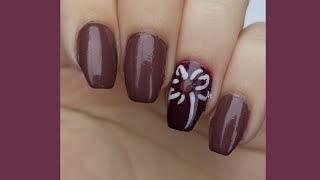 Mauve Valentine's day nails