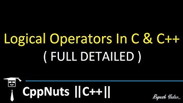Logical Operators In C And C++