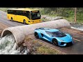 Cars vs Giant Concrete Water Pipe Challenge #1 | BeamNG.drive Crash Test