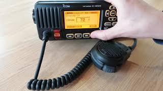 Icom M323 Making a Routine Digital Radio Call (DSC)