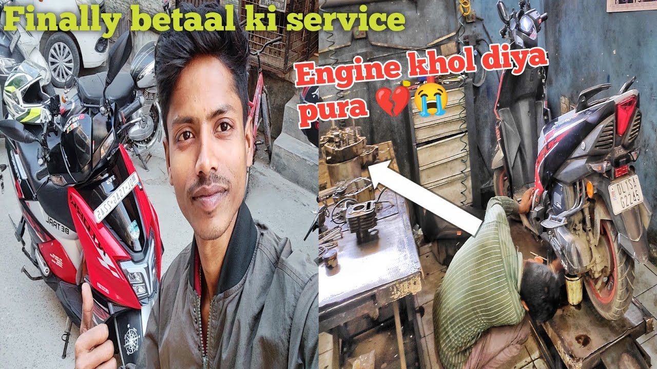 Finally betaal ki 8th paid service karwa diya ntorq race xp service cost 😱