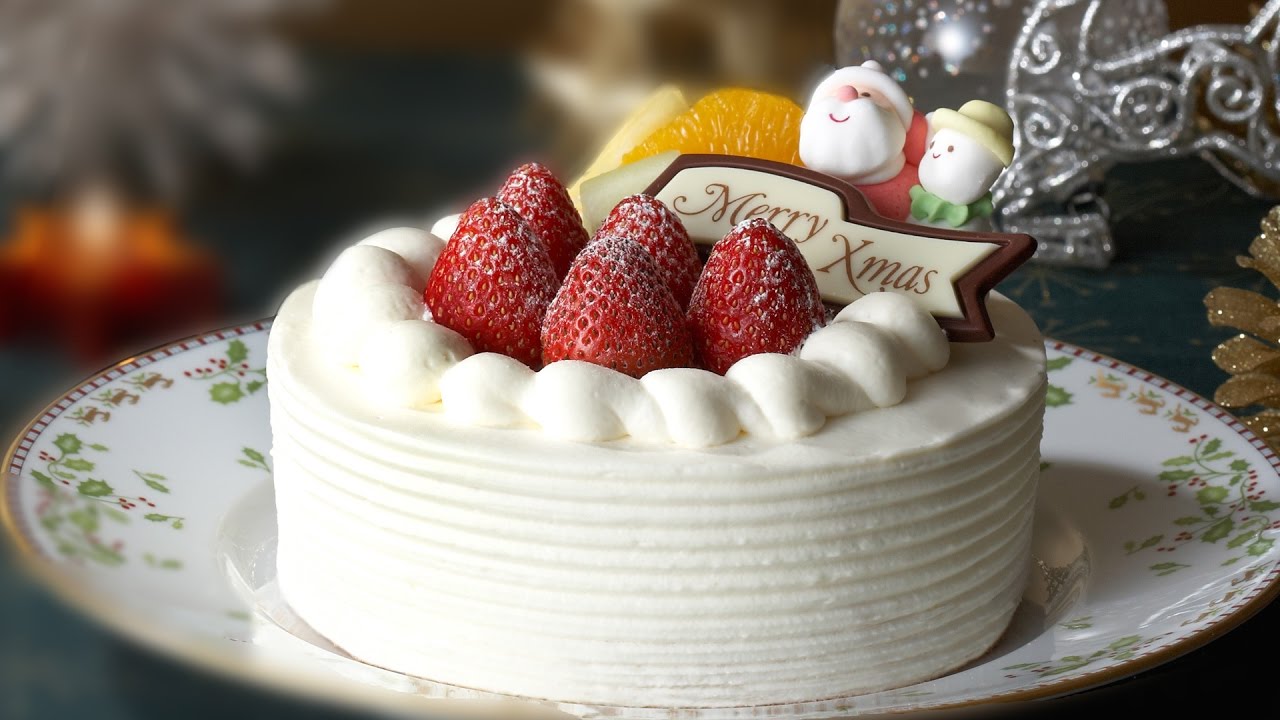 甘味王のレシピ クリスマスデコレーションケーキ Christmas Decorated Cake Youtube