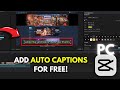 How to Add Automatic Subtitles in CapCut PC (FREE) 2025