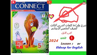 الدرس الثالث /الصف الخامس الابتدائى / لغة انجليزية الترم الاول / 2024 -Connect 5