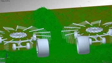 EDEM Simulation of Swather Raking Grass