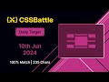 CSS Battles Daily Target 10th Jun 2024 Solution | 100% Match | CSS Challenges #cssbattles #css3