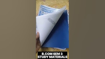 B.COM SEMESTER 3 STUDY MATERIALS | BOOKS+NOTES+PREVIOUS YEARS QUESTION|