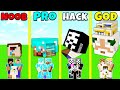 Minecraft Battle: NOOB vs PRO vs HACKER vs GOD: FAMILY HEAD HOUSE BASE BUILD CHALLENGE / Animation