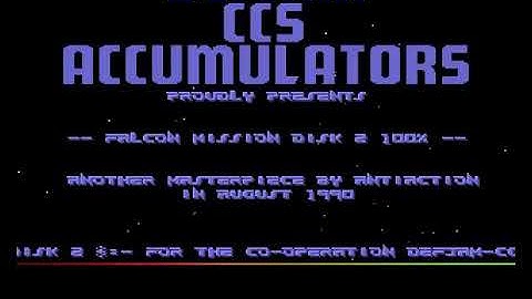 Accumulators & CCS & Defjam   Falcon Mission Disk 2 HYPERSPIN AMIGA INTRO CRACKTRO DEMO COMMODORE NO