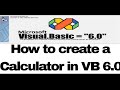 @How to create a Calculator in visual basic 6.0#ভিজুয়াল বেসিক 6.0 ক্যালকুলেটর তৈরি#