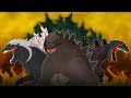 Legendary vs Ultima vs Shin Godzilla  |  EPIC BATTLE OF GODZILLAS  |  Pivot Animation