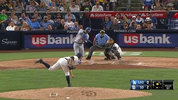 LAD@SD: Pederson smacks an RBI double to left-center