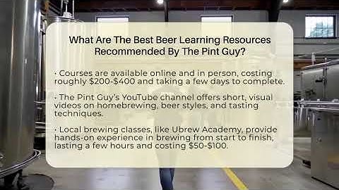 What Are The Best Beer Learning Resources Recommended By The Pint Guy? - The Pint Guy