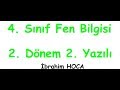 4. Sınıf Fen Bilgisi 2. Dönem 2. Yazılı (örnek 1)