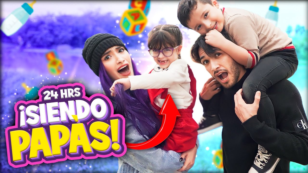 ¡24 HORAS SIENDO PAPÁS DE NIÑOS 👶!