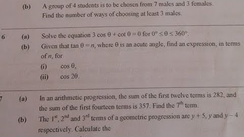 2024 GCE ADMA P2, Question 6 (Trigonometry) Simplified