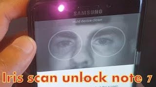 Galaxy Note 7 iris scanner HOW TO SETUP & Demo