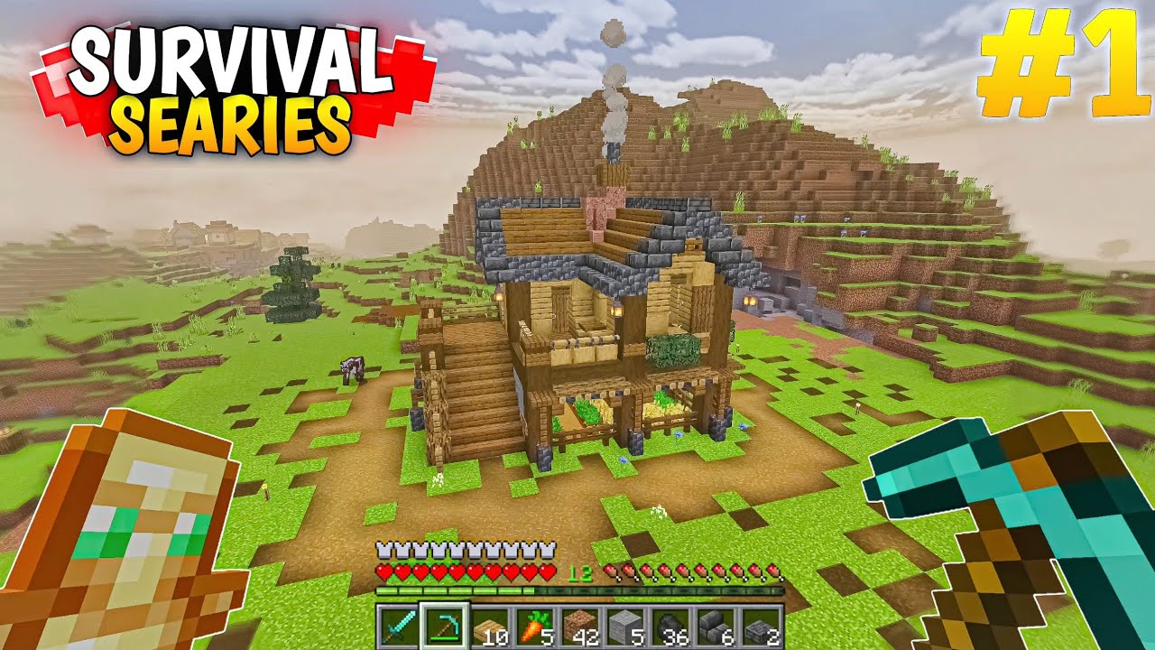 Minecraft PE 🔥 Survival Series Ep 1 in Hindi 1.21 | Made op Survival ...