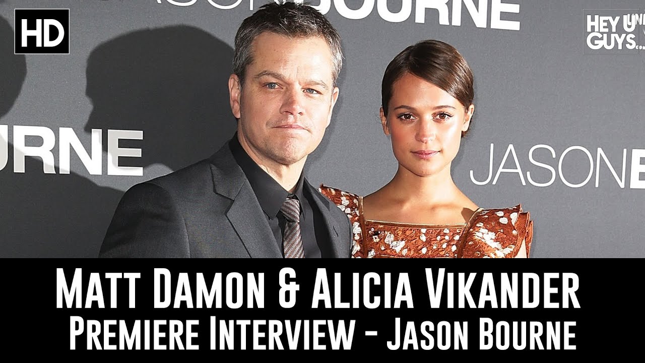Matt Damon Alicia Vikander Interviews Jason Bourne Australian 