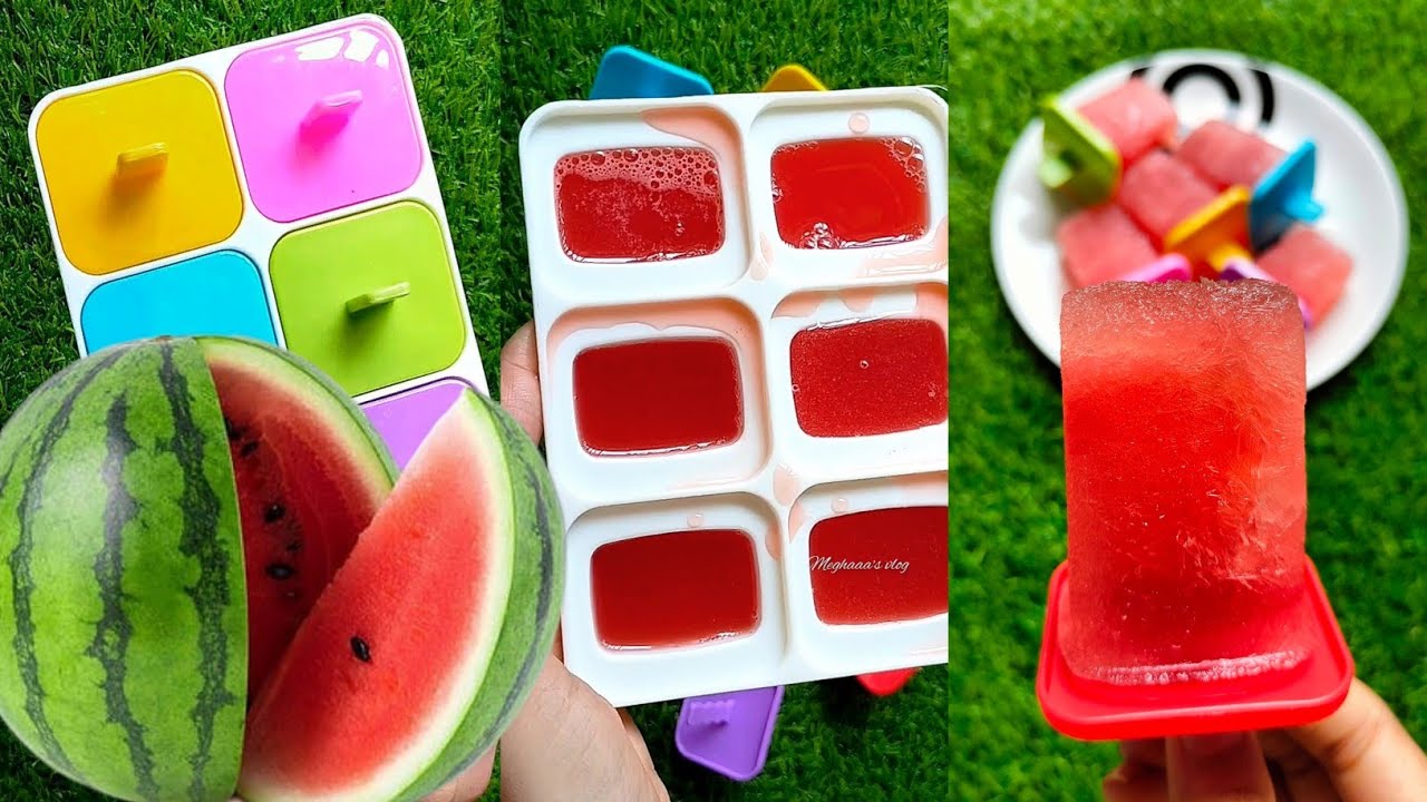 Watermelon Ice Lolly 🍭 Ice Cream recipe pachforon1 YouTube