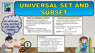 Universal Set and its Subsets (Tagalog)