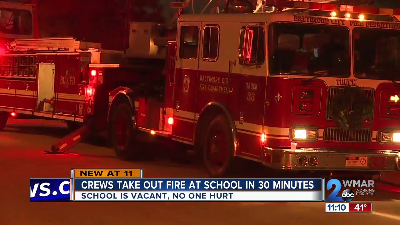 Crews battle fire at Calverton Elementary/Middle School Monday evening