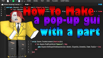 Roblox Scripting Tutorial | How To Make a Pop-Up GUI with a part