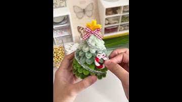 Cây thông noel mini từ kẽm nhung  #setnguyenlieu #KẽmNhung #noel #handmade #diy