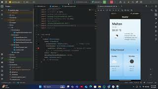 Weather app created using flutter