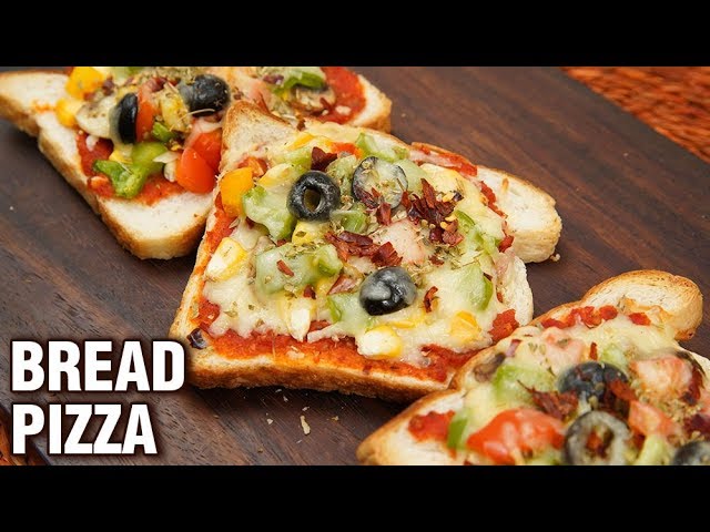 Instant Bread Pizza Recipe - How To Make Bread Pizza In Oven At Home - Homemade Pizza - Tarika